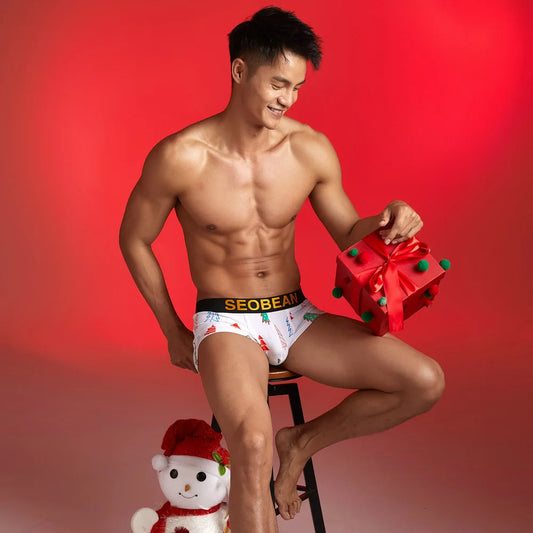 Men's Christmas Boxer Shorts - Festive Cotton Holiday Underwear